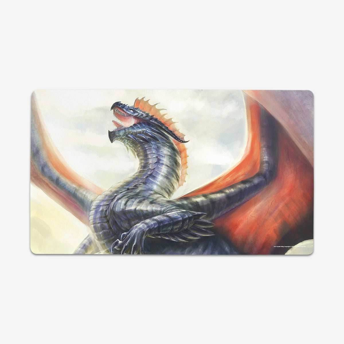 Adult Silver Dragon Playmat - Standard Playmat / Plain