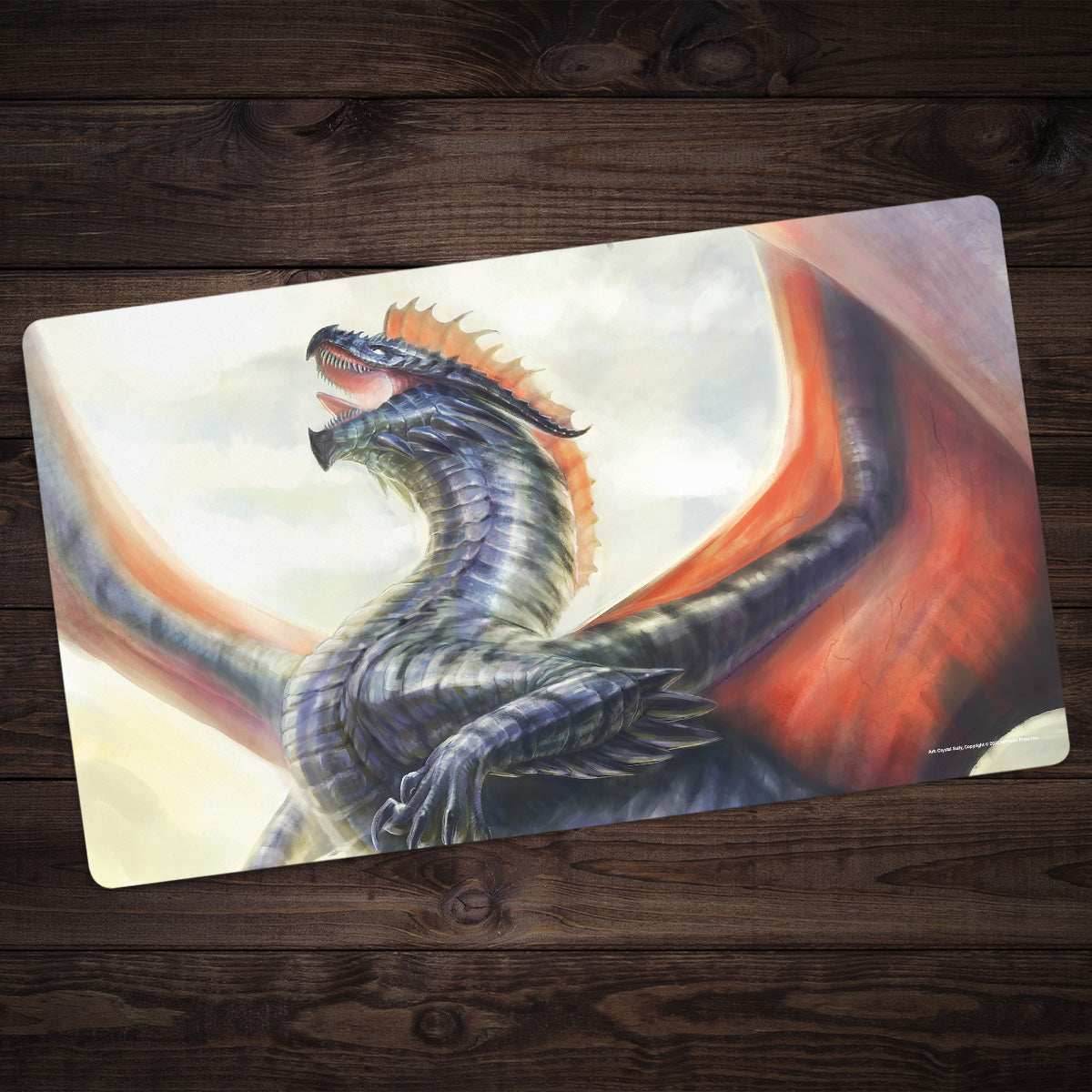 Adult Silver Dragon Playmat - Standard Playmat / Plain