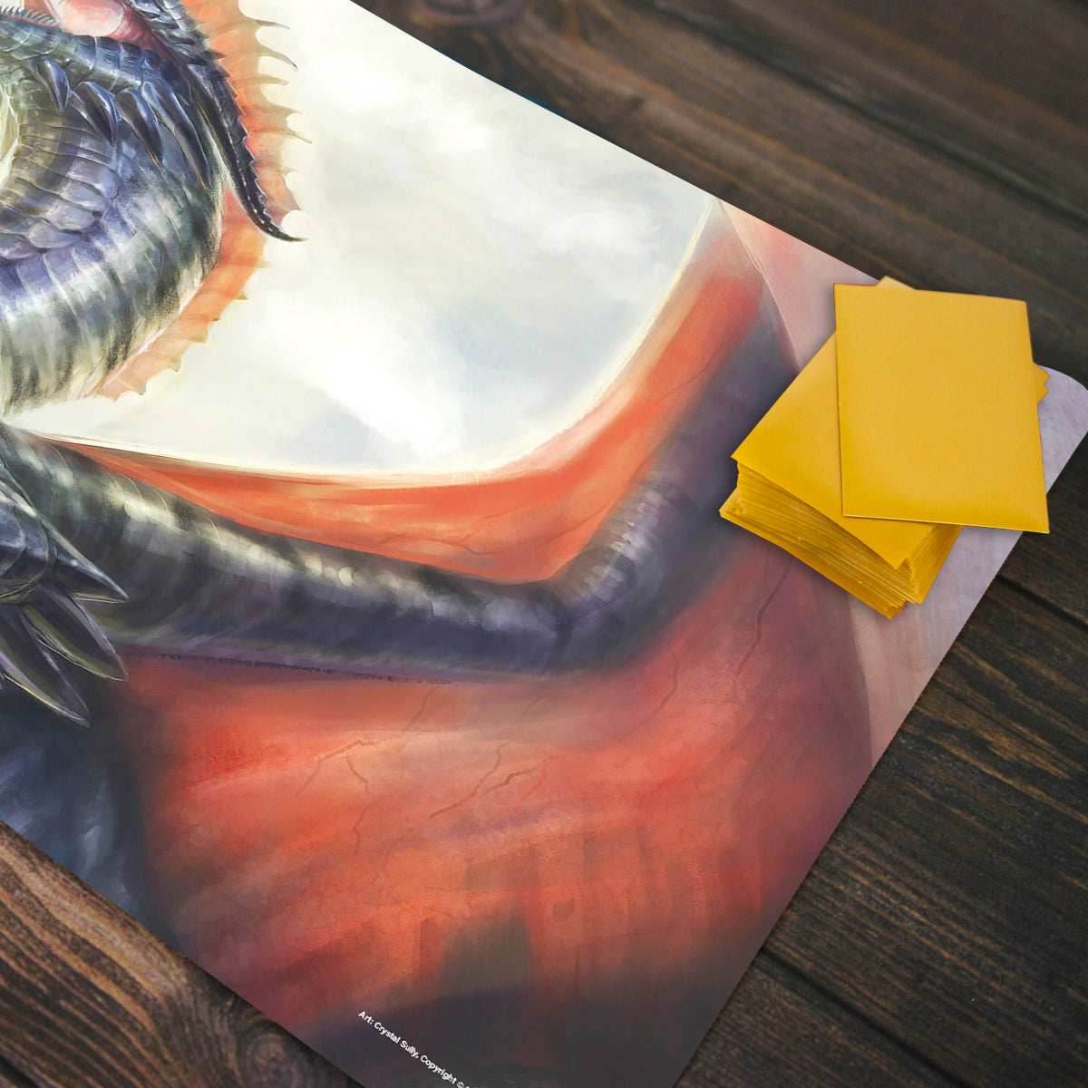 Adult Silver Dragon Playmat - Standard Playmat / Plain