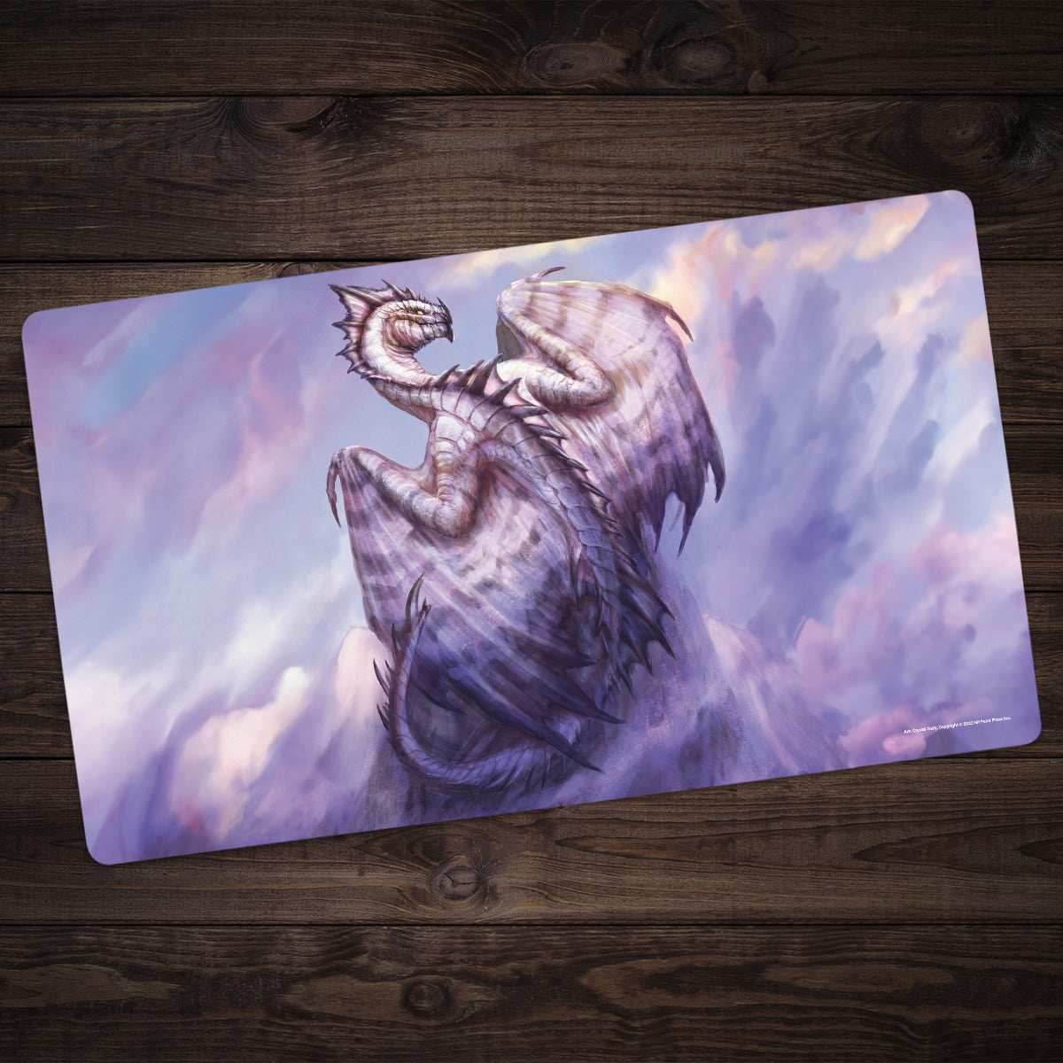 Adult White Dragon Playmat - Standard Playmat / Plain