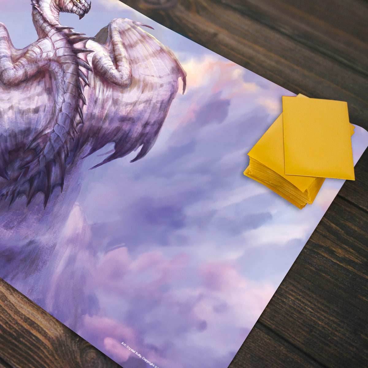 Adult White Dragon Playmat - Standard Playmat / Plain