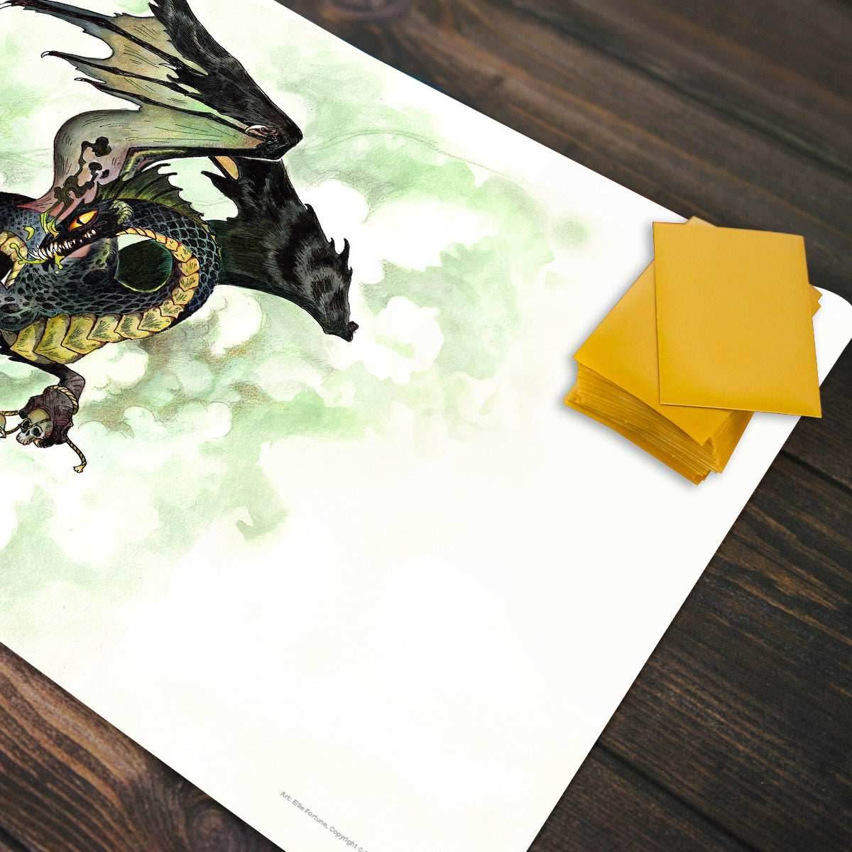 Young Black Dragon Playmat - Standard Playmat / Plain