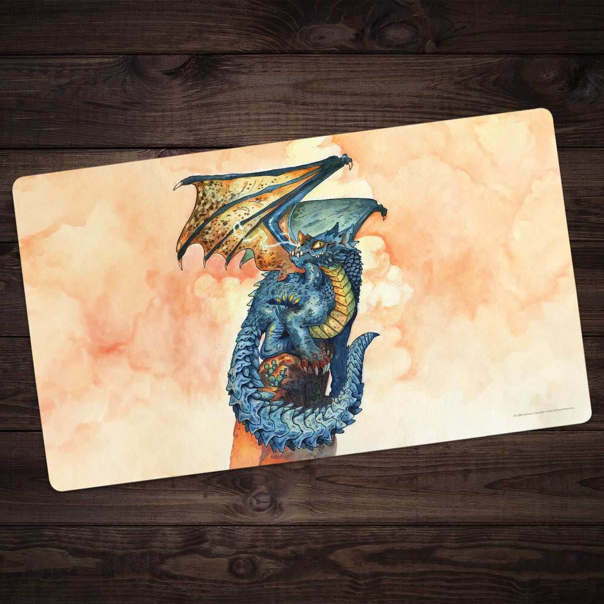 Young Blue Dragon Playmat - Standard Playmat / Plain