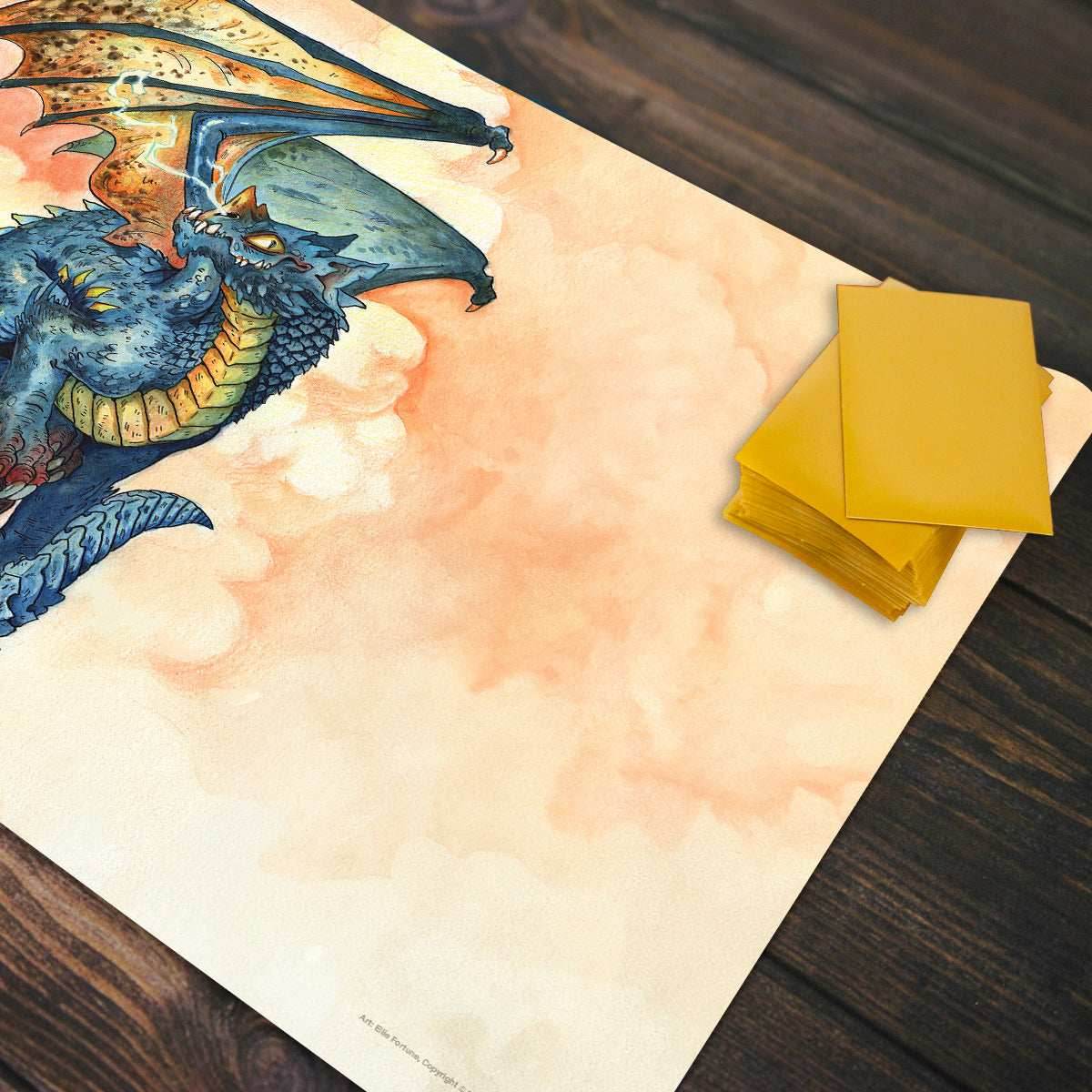 Young Blue Dragon Playmat - Standard Playmat / Plain