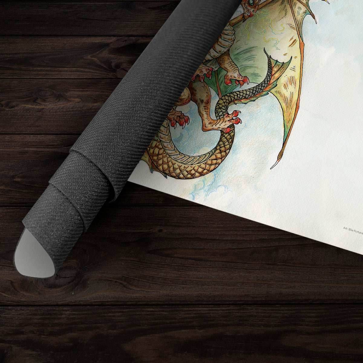 Young Bronze Dragon Playmat - Standard Playmat / Plain