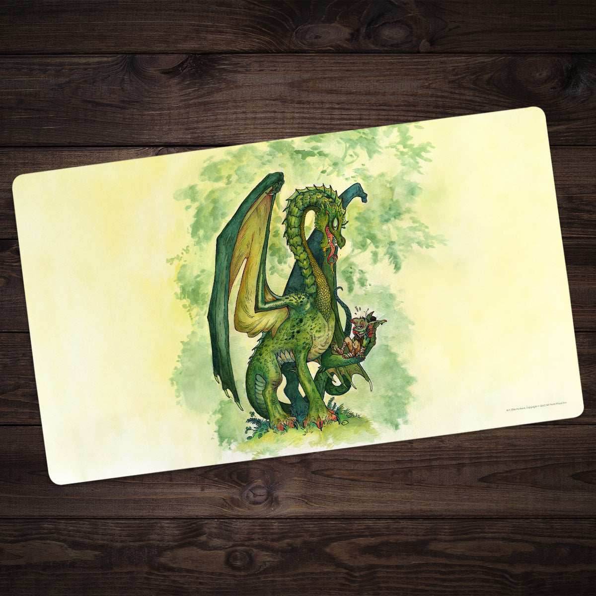 Young Green Dragon Playmat - Standard Playmat / Plain