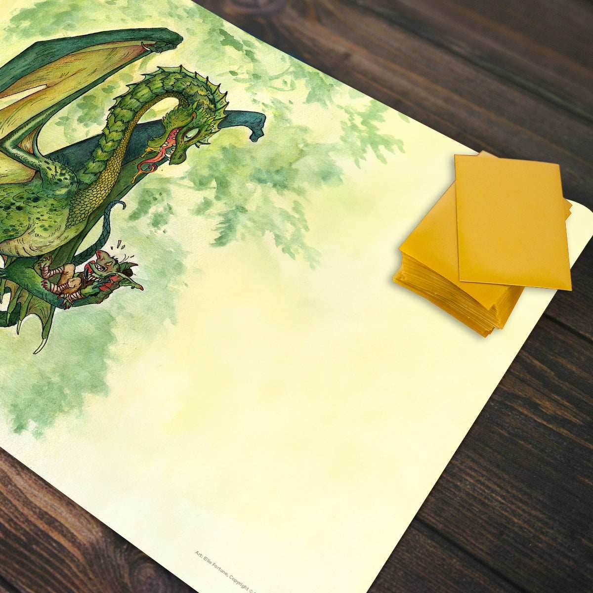 Young Green Dragon Playmat - Standard Playmat / Plain