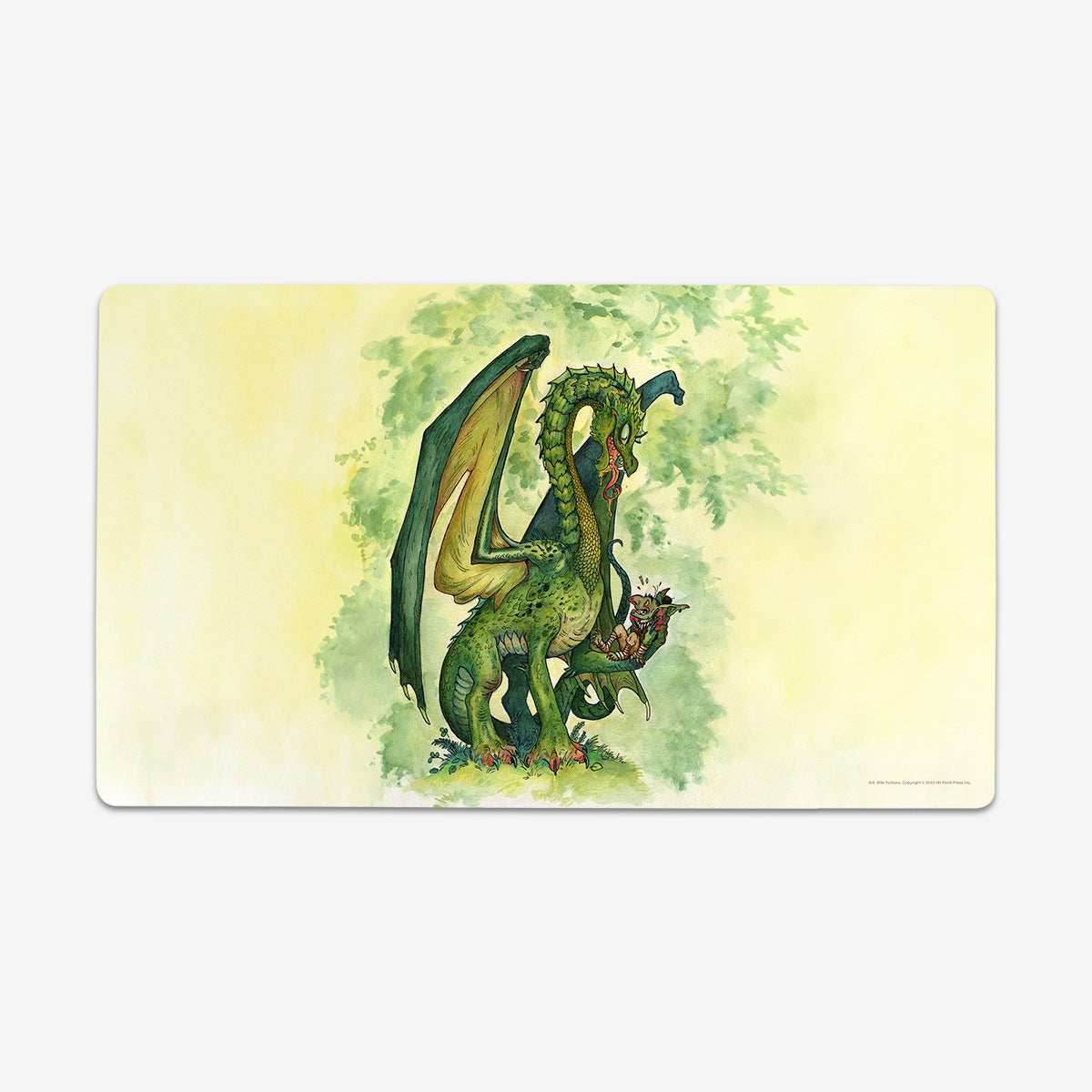 Young Green Dragon Playmat - Standard Playmat / Plain