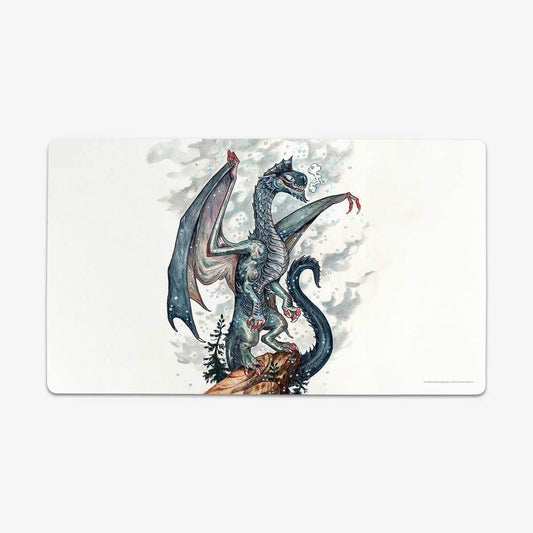 Young Silver Dragon Playmat - Standard Playmat / Plain