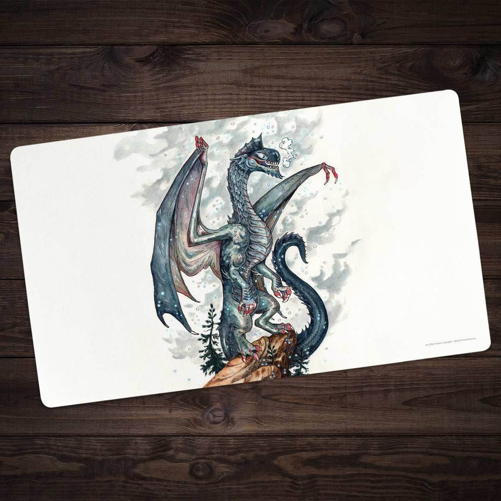 Young Silver Dragon Playmat - Standard Playmat / Plain