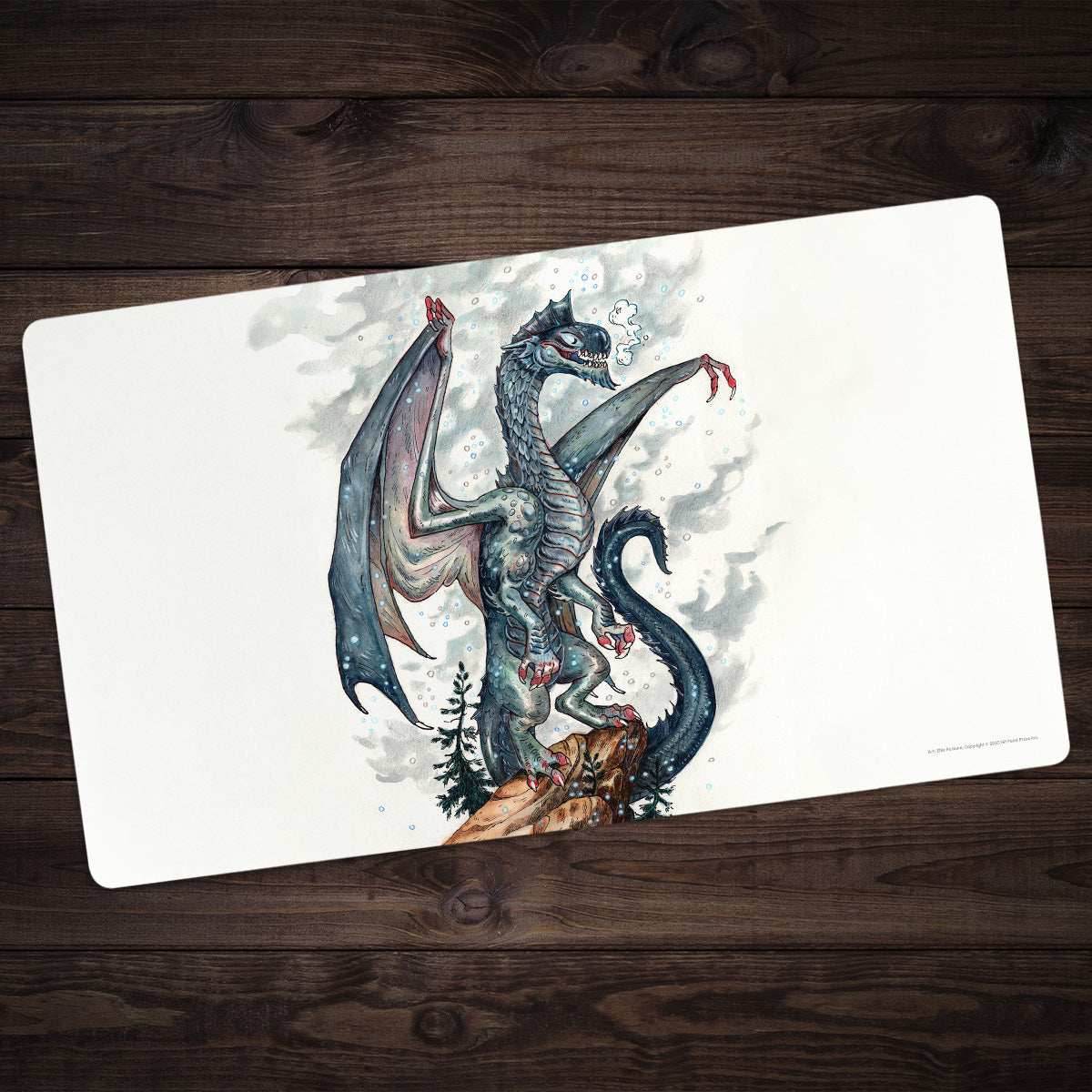 Young Silver Dragon Playmat - Standard Playmat / Plain