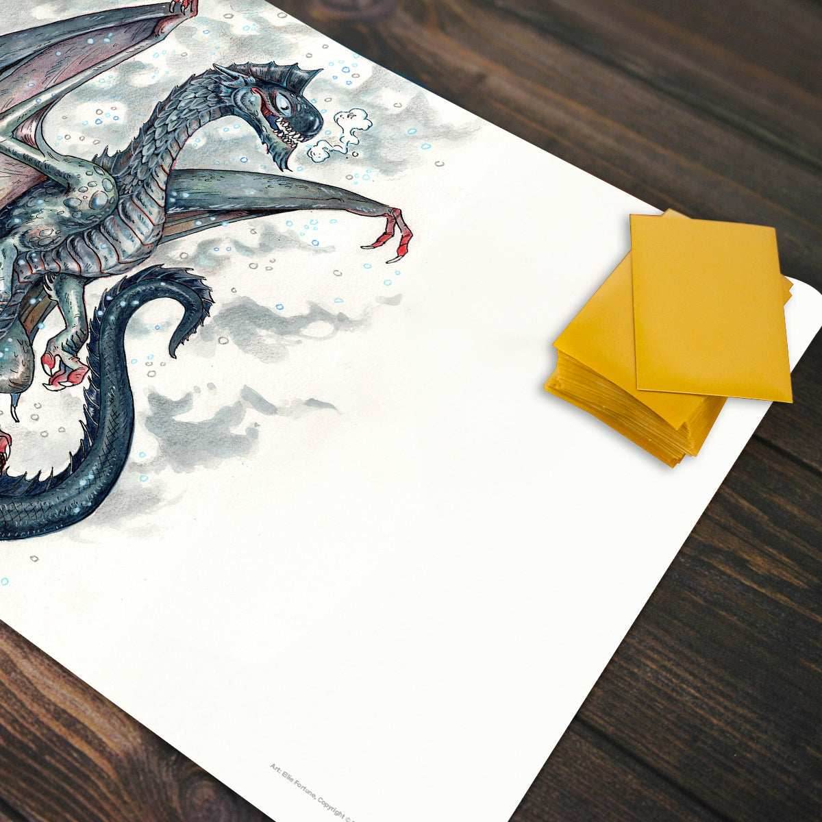 Young Silver Dragon Playmat - Standard Playmat / Plain