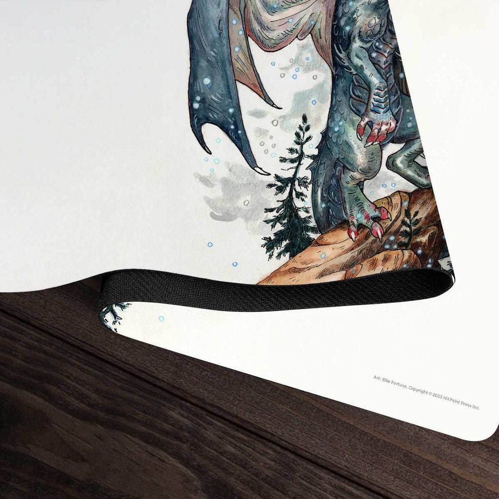 Young Silver Dragon Playmat - Standard Playmat / Plain