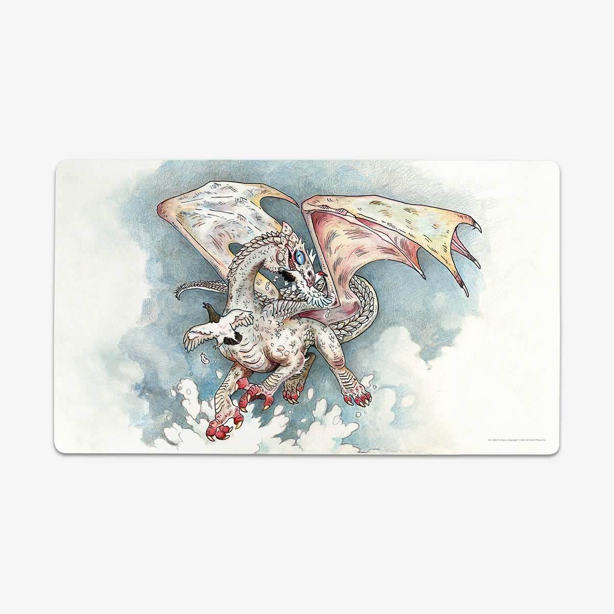 Young White Dragon Playmat - Standard Playmat / Plain