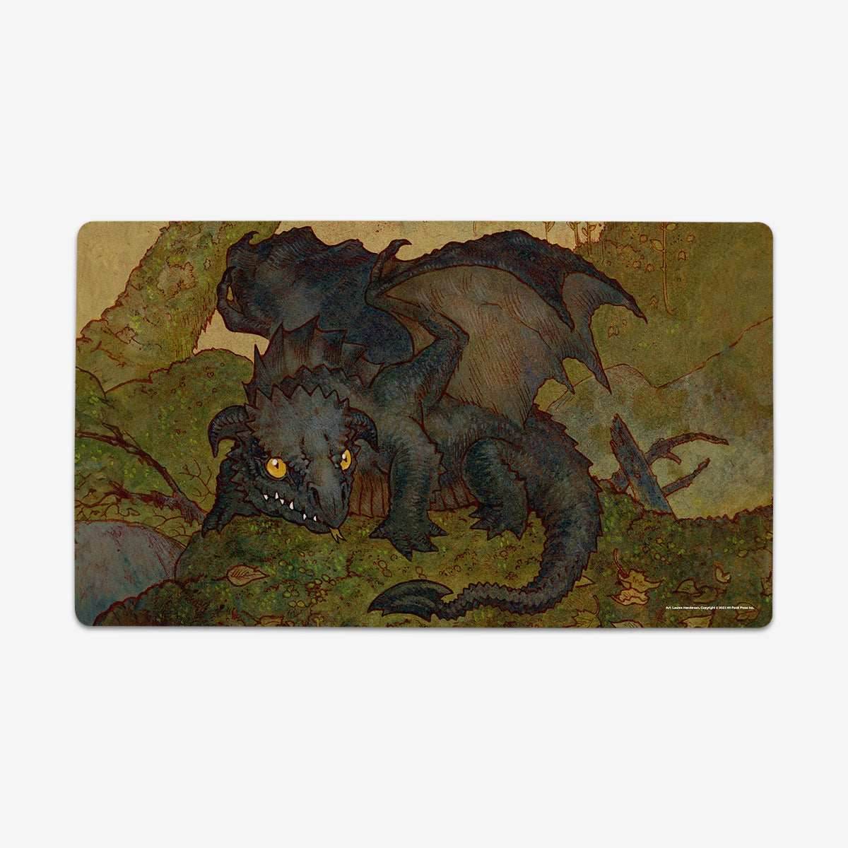 Black Wyrmling Dragon Playmat - Standard Playmat / Plain