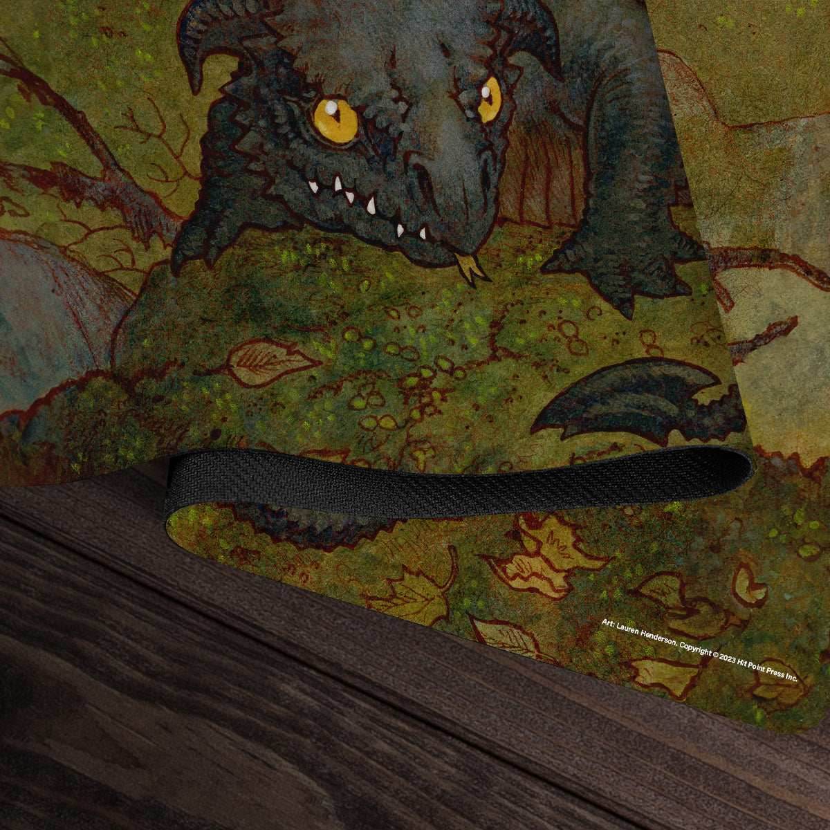 Black Wyrmling Dragon Playmat - Standard Playmat / Plain