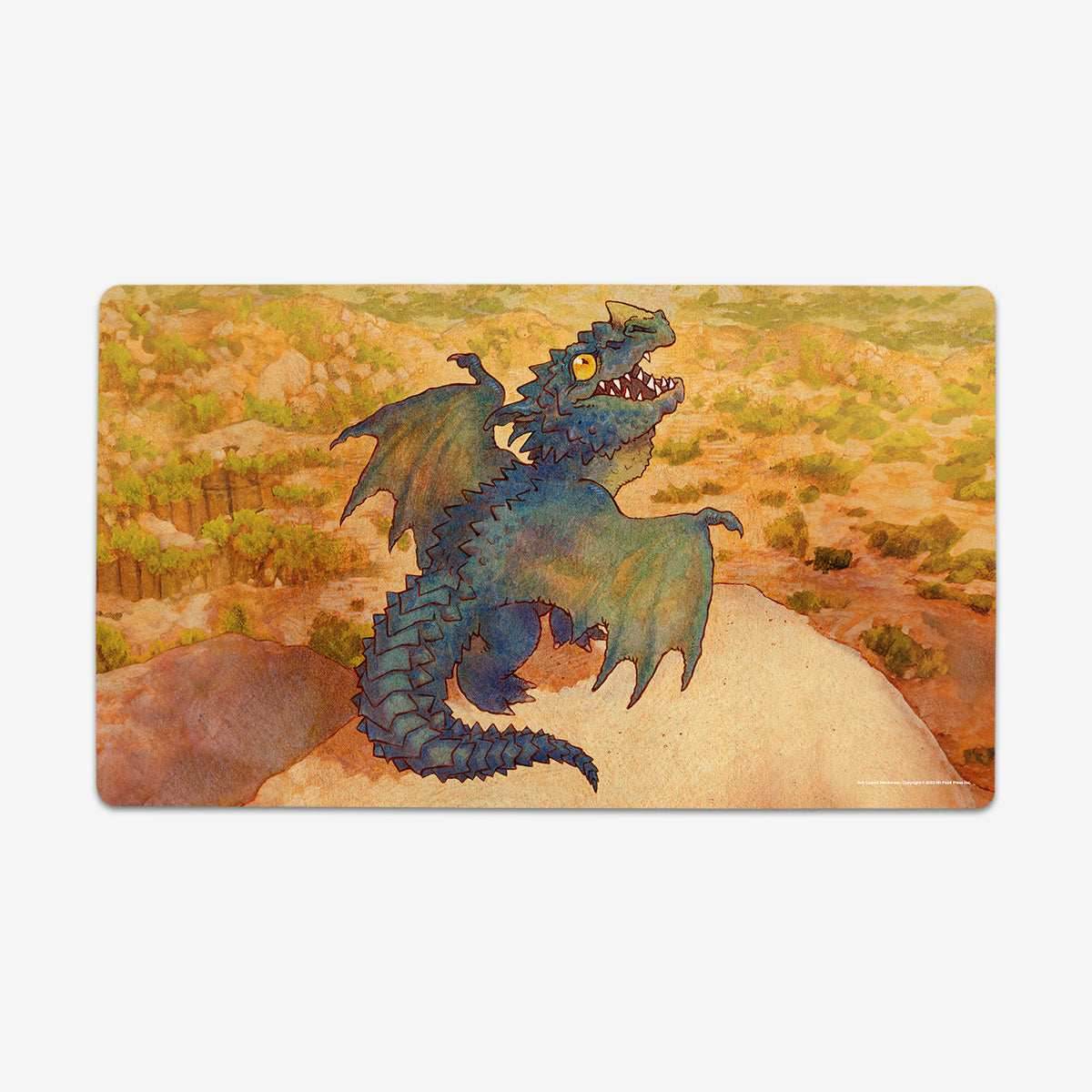 Blue Wyrmling Dragon Playmat - Standard Playmat / Plain