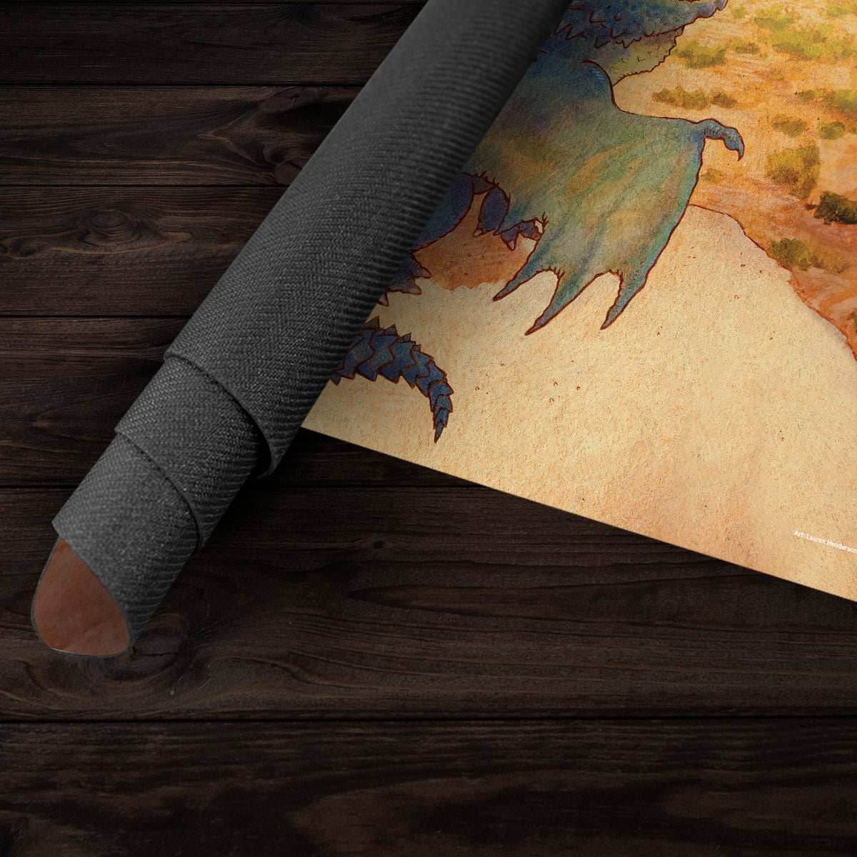 Blue Wyrmling Dragon Playmat - Standard Playmat / Plain