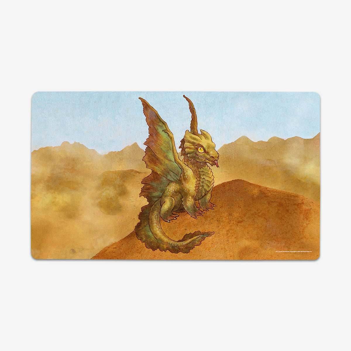 Brass Wyrmling Dragon Playmat - Standard Playmat / Plain