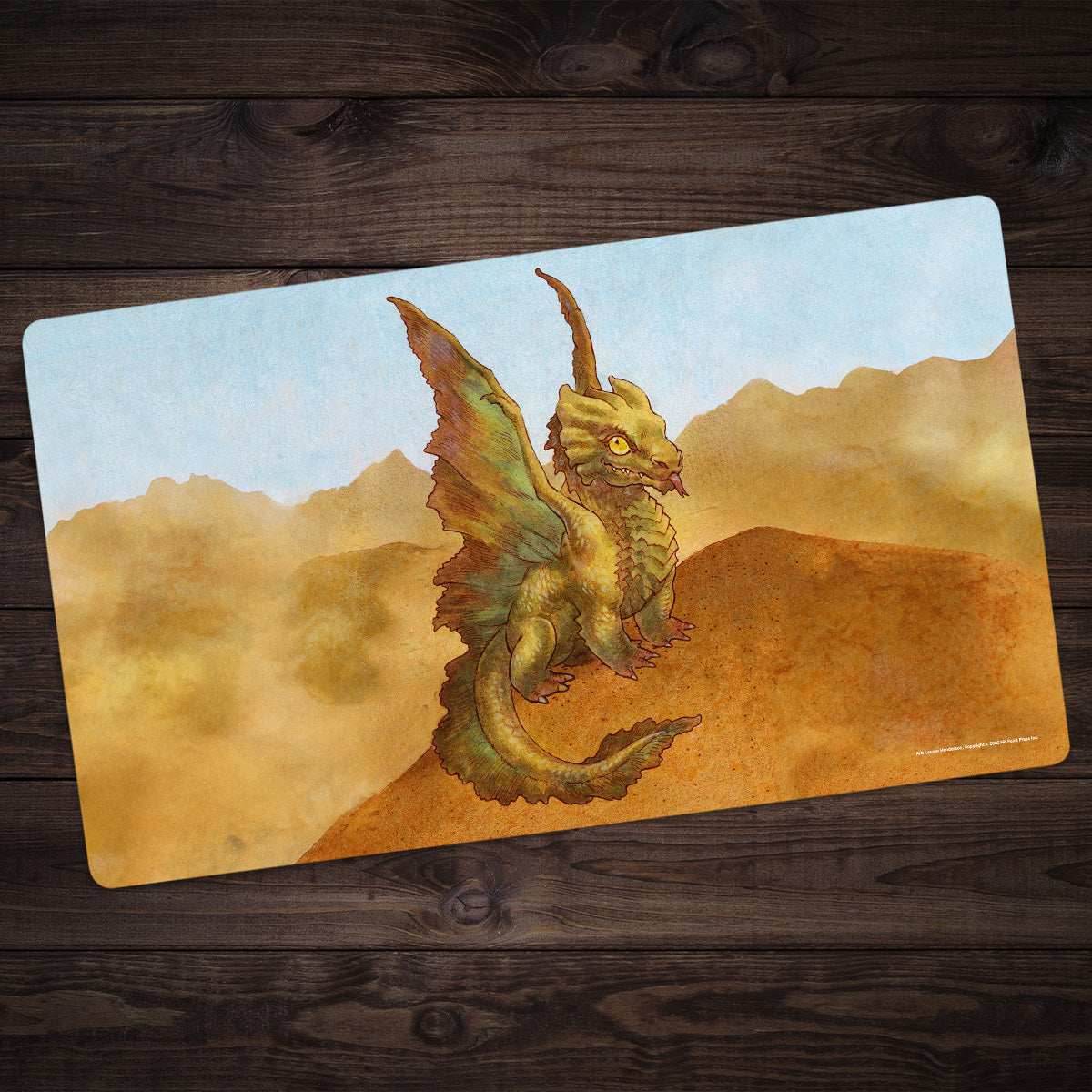 Brass Wyrmling Dragon Playmat - Standard Playmat / Plain