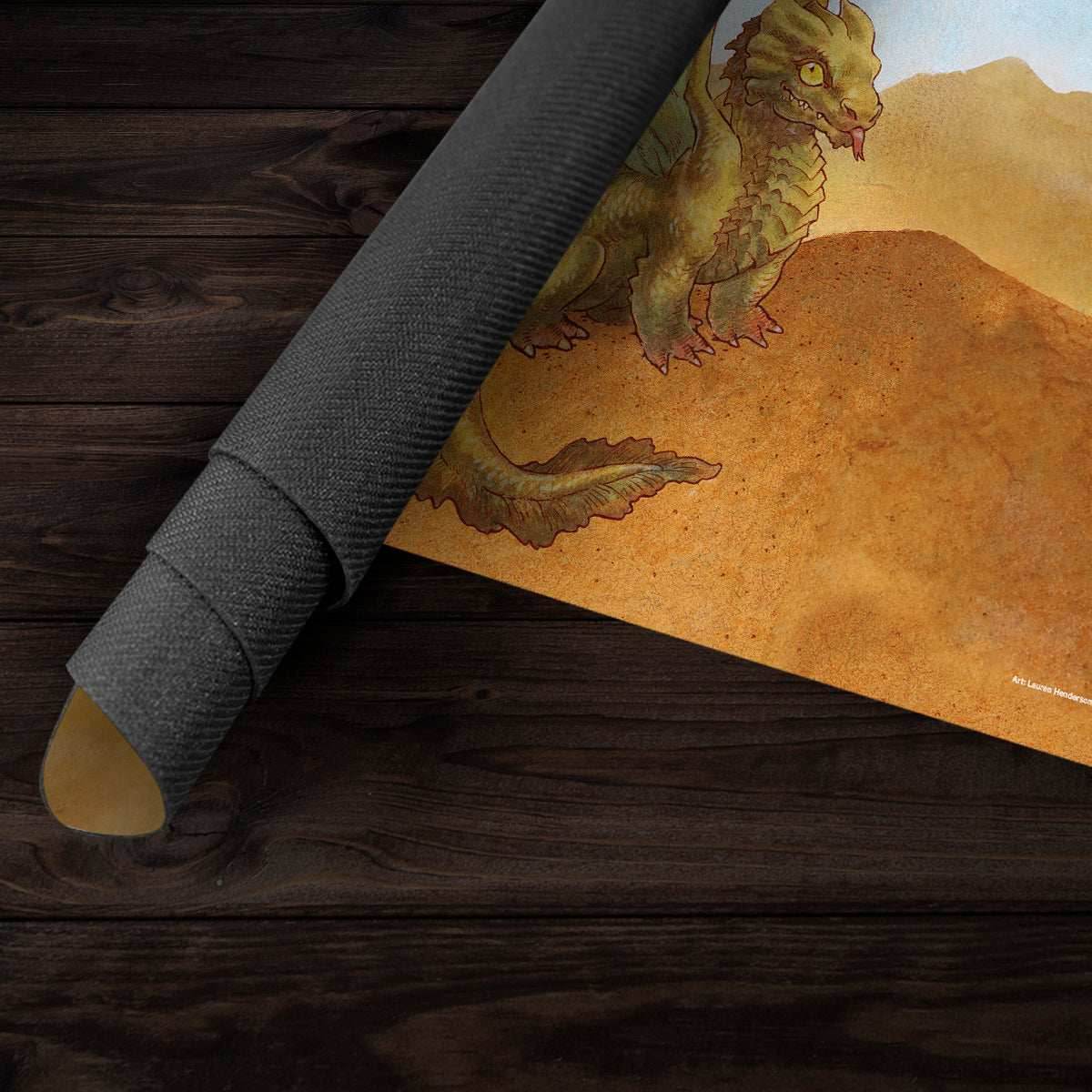 Brass Wyrmling Dragon Playmat - Standard Playmat / Plain
