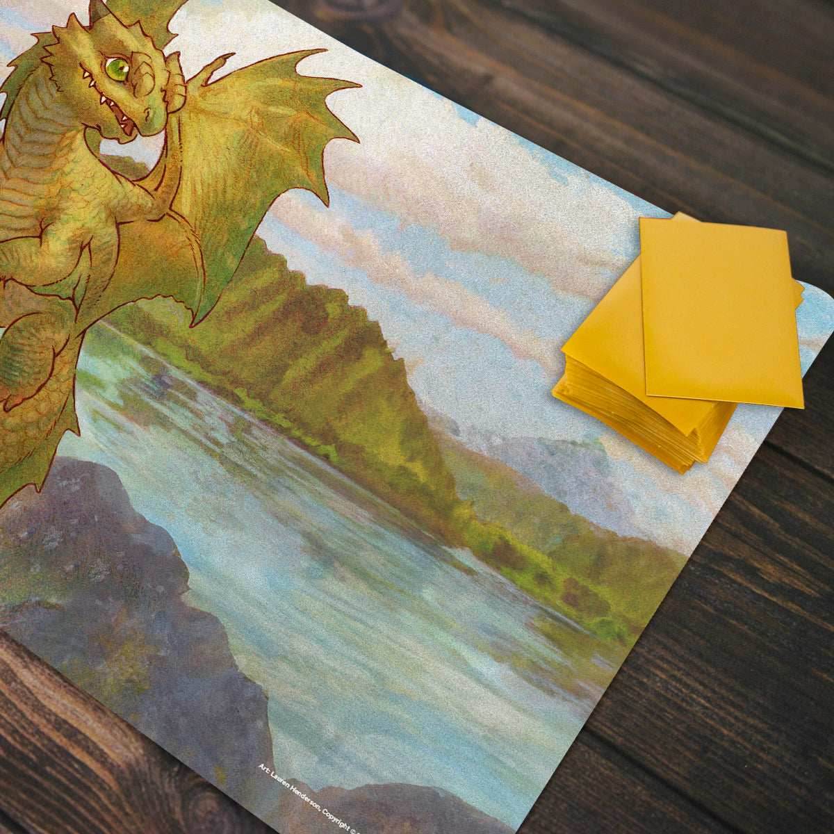 Bronze Wyrmling Dragon Playmat - Standard Playmat / Plain