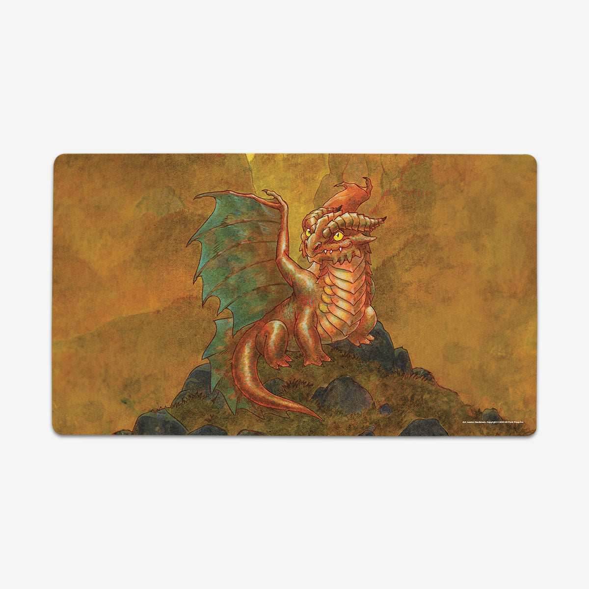 Copper Wyrmling Dragon Playmat - Standard Playmat / Plain