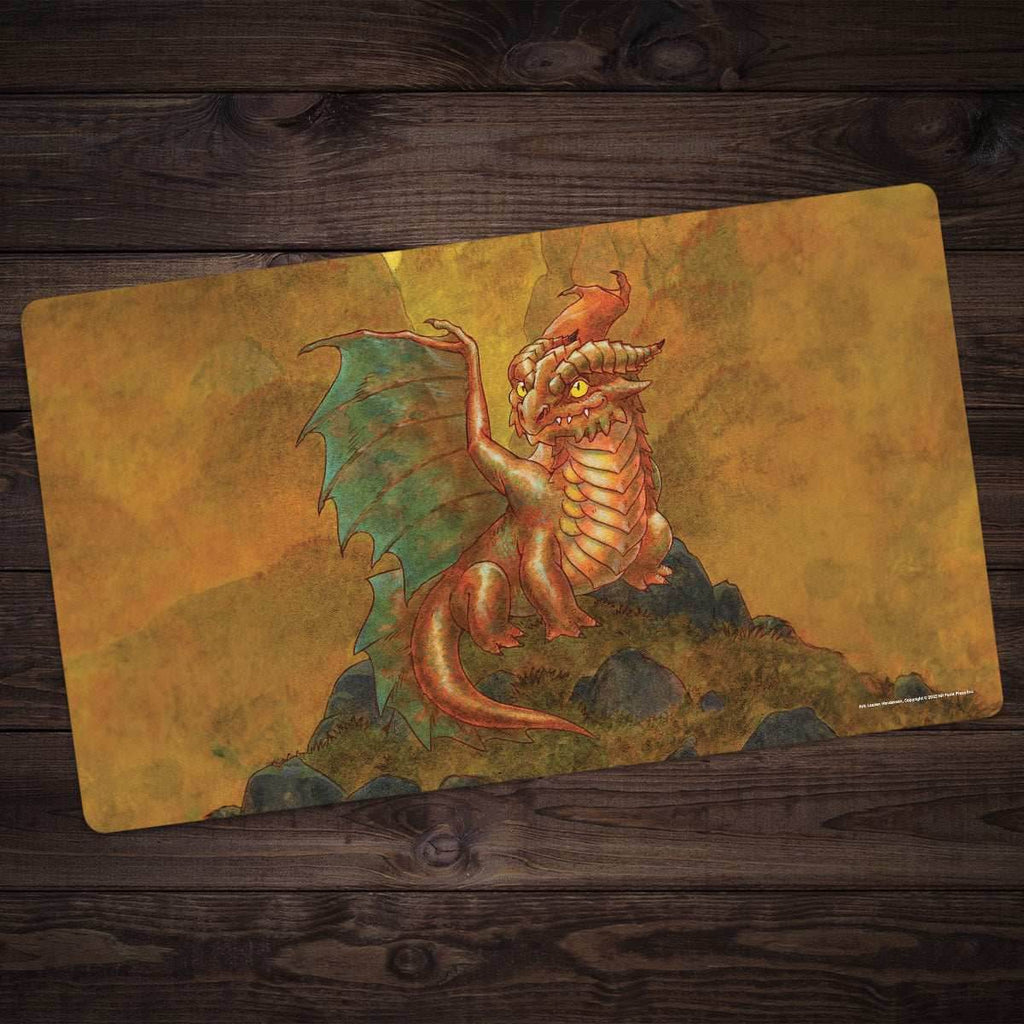 Copper Wyrmling Dragon Playmat - Standard Playmat / Plain