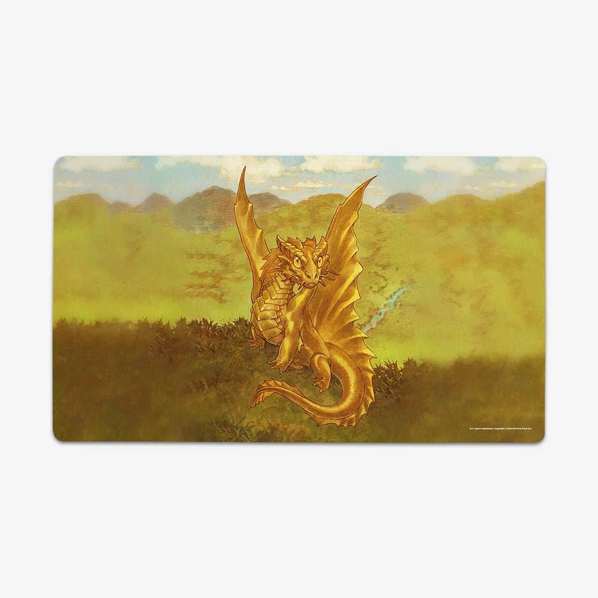 Gold Wyrmling Dragon Playmat - Standard Playmat / Plain