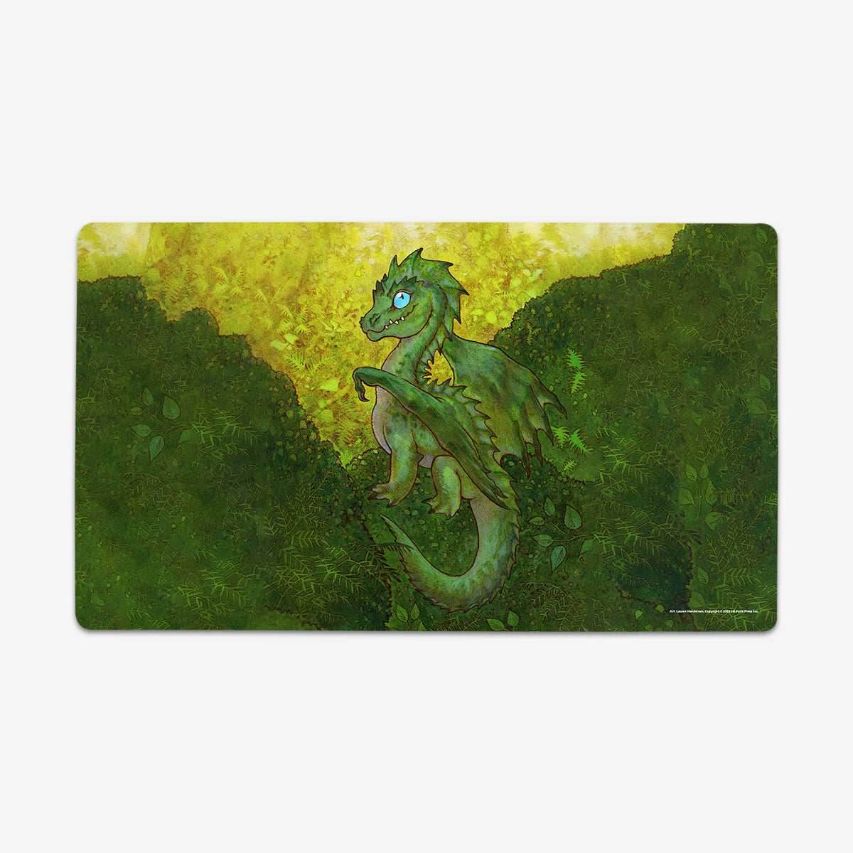 Green Wyrmling Dragon Playmat - Standard Playmat / Plain