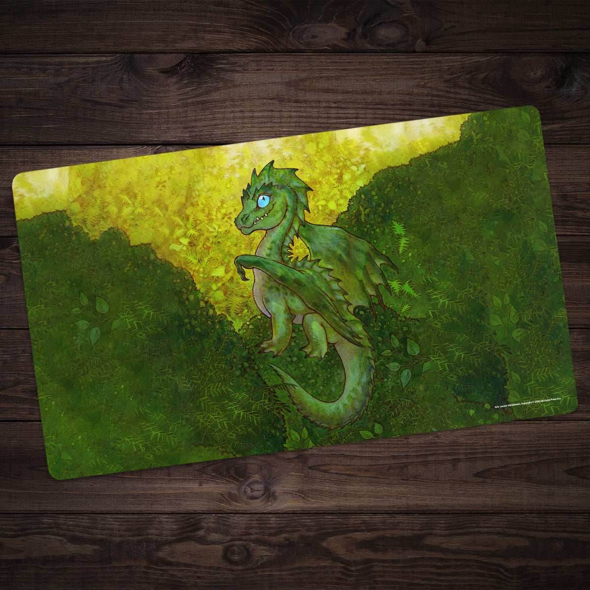Green Wyrmling Dragon Playmat - Standard Playmat / Plain
