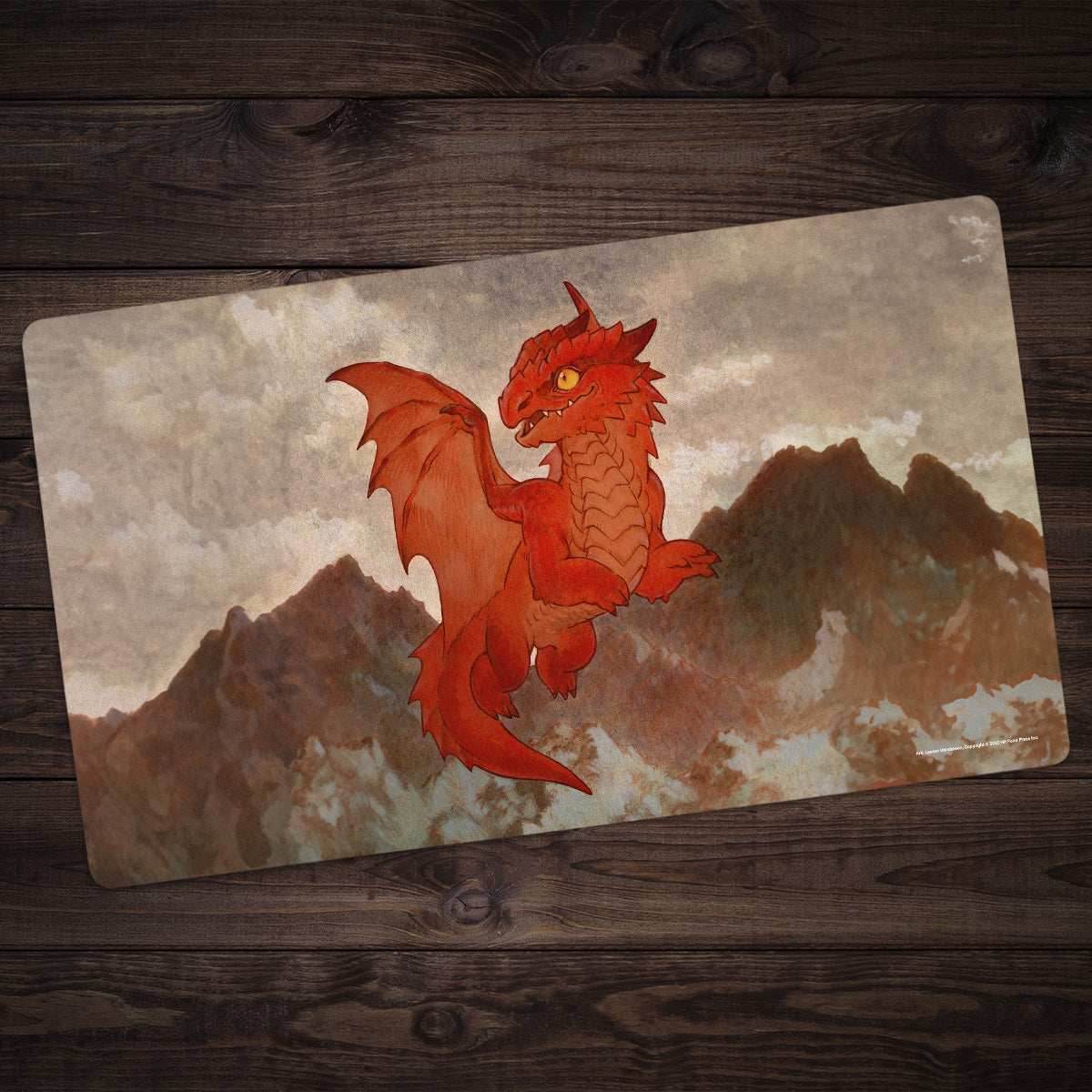 Red Wyrmling Dragon Playmat - Standard Playmat / Plain