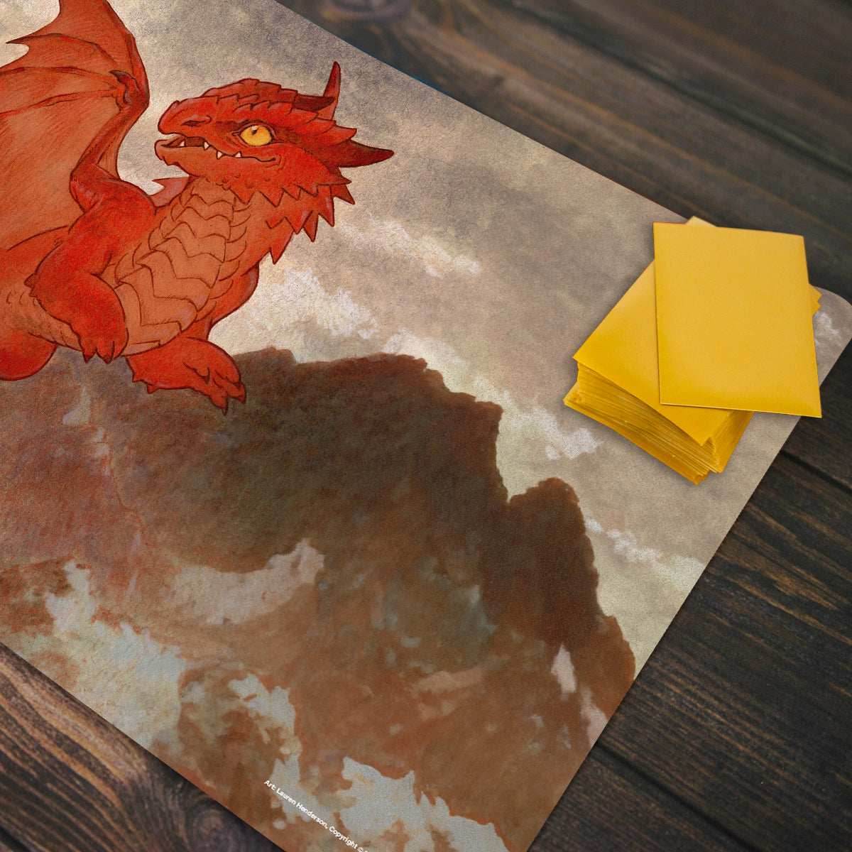 Red Wyrmling Dragon Playmat - Standard Playmat / Plain