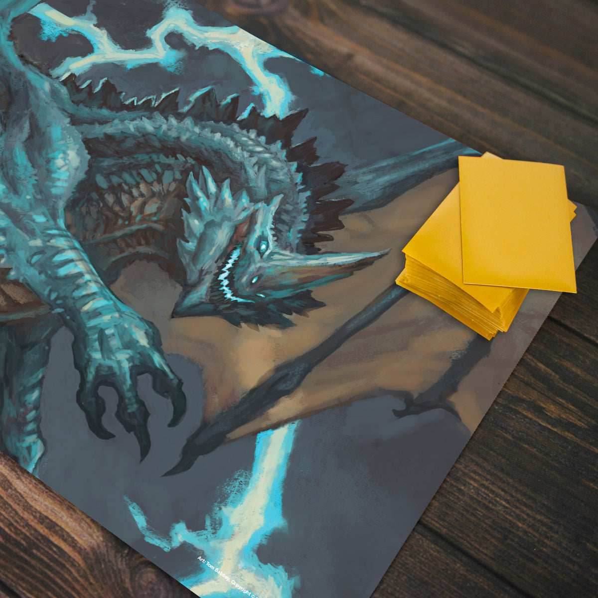 Ancient Blue Dragon Playmat - Standard Playmat / Plain
