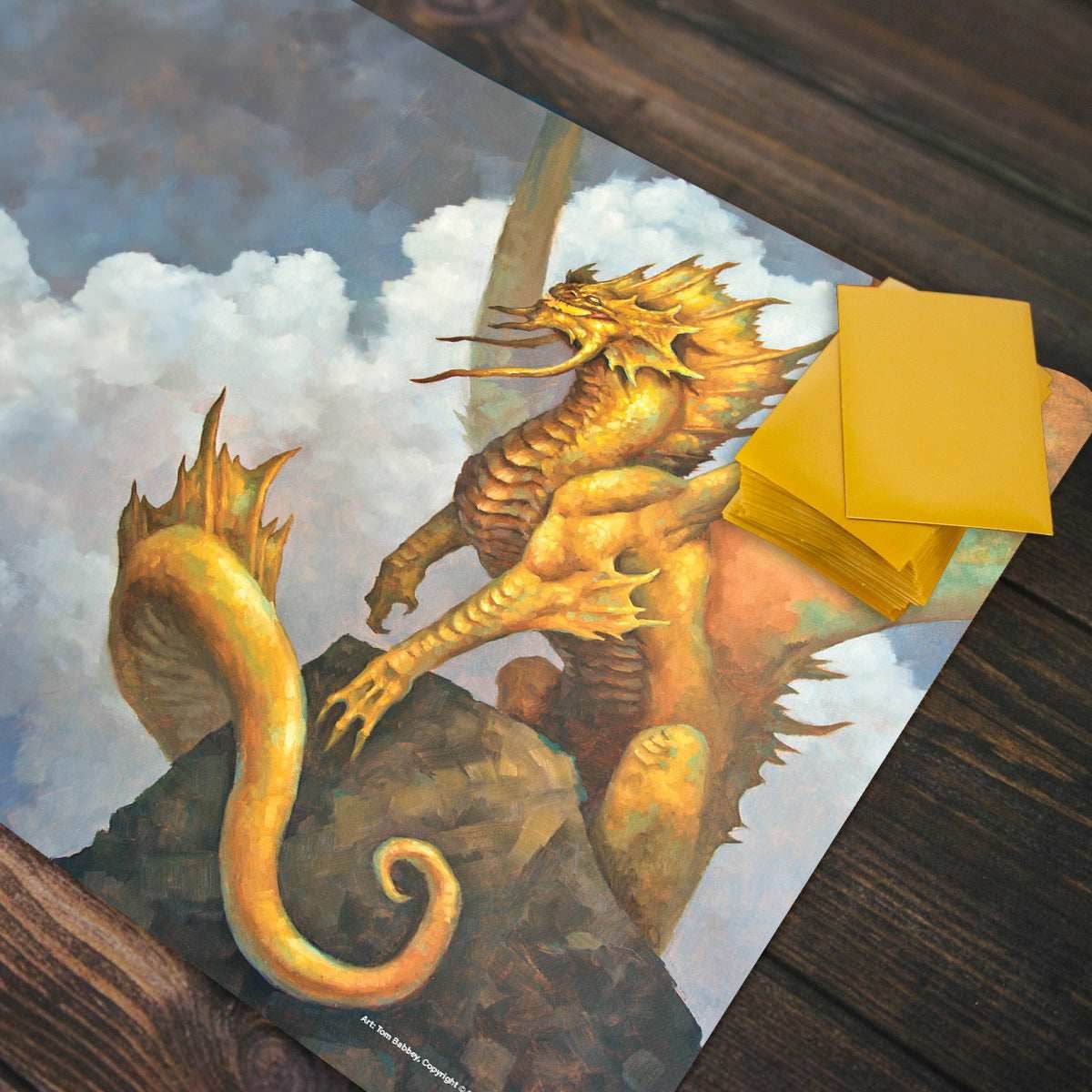 Ancient Gold Dragon Playmat - Standard Playmat / Plain