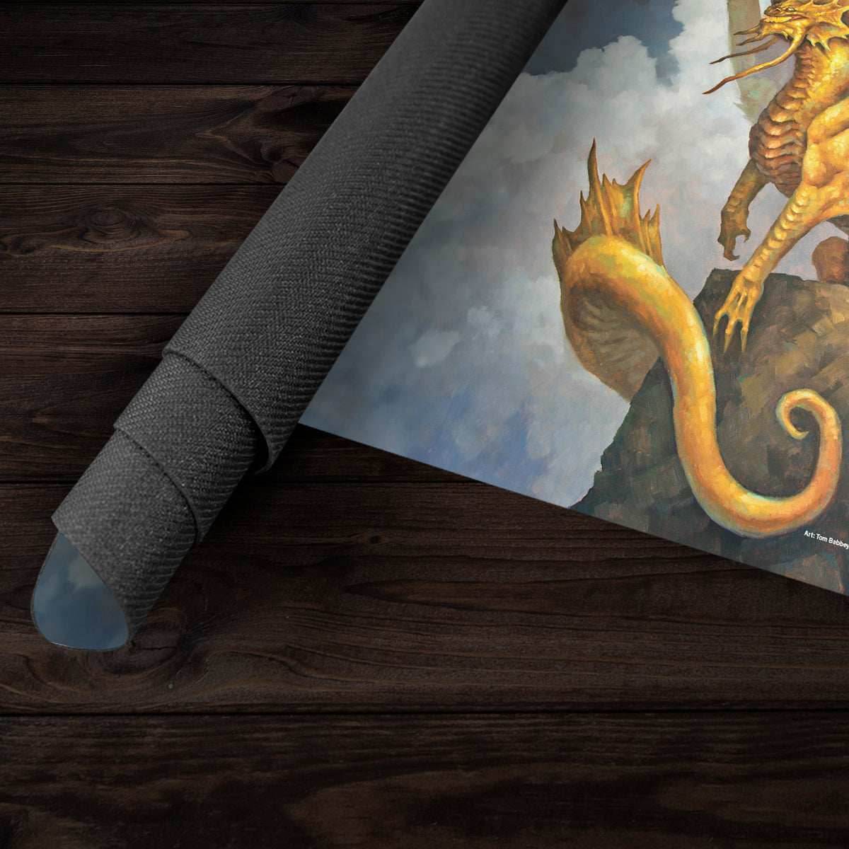 Ancient Gold Dragon Playmat - Standard Playmat / Plain