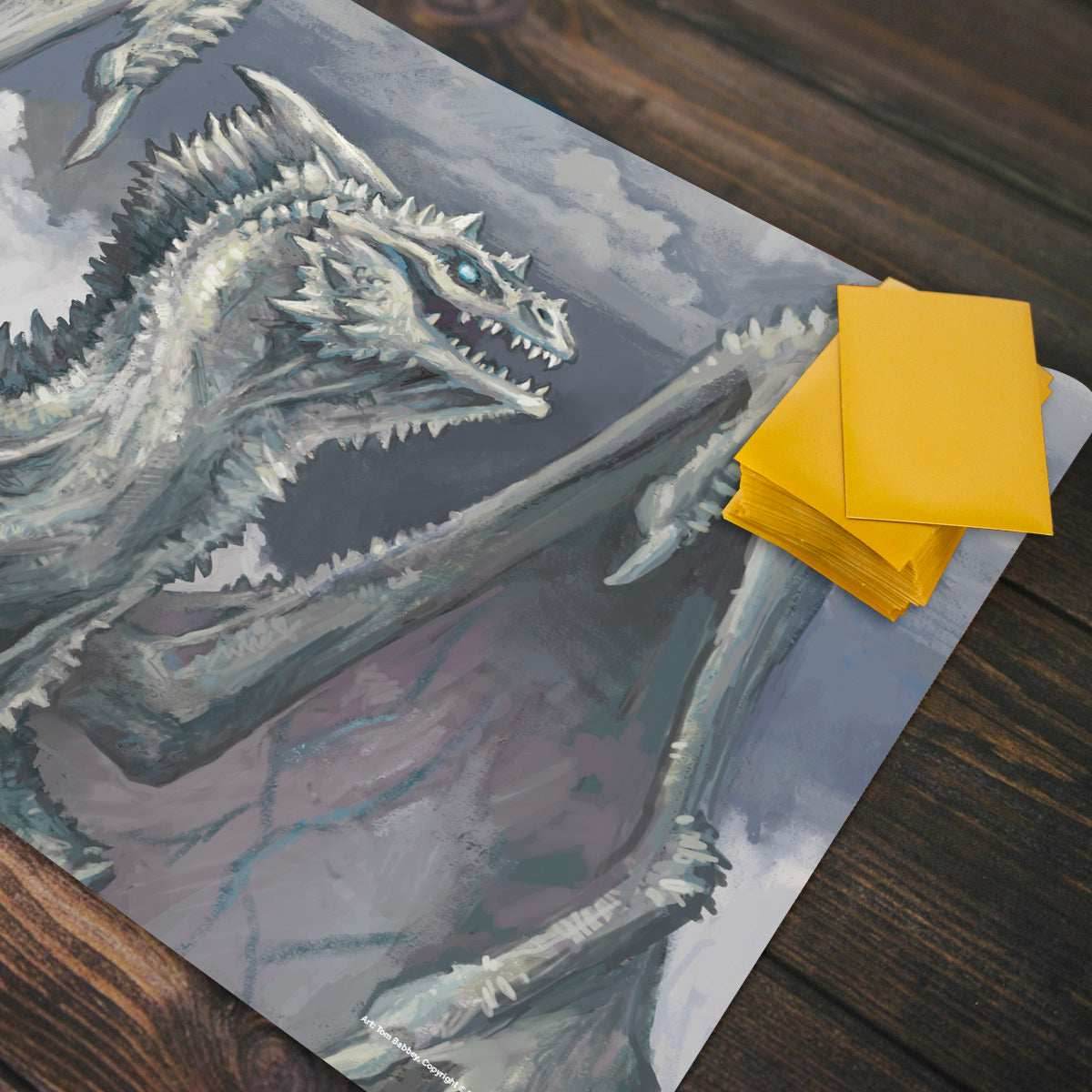 Ancient White Dragon Playmat - Standard Playmat / Plain