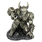 Thor God of Thunder Wielding Mjolnir Hammer - 