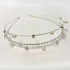 Three Strand Jeweled Headband Tiara | Party or Bridal Hair Accessory [Available in Gold or Silver]