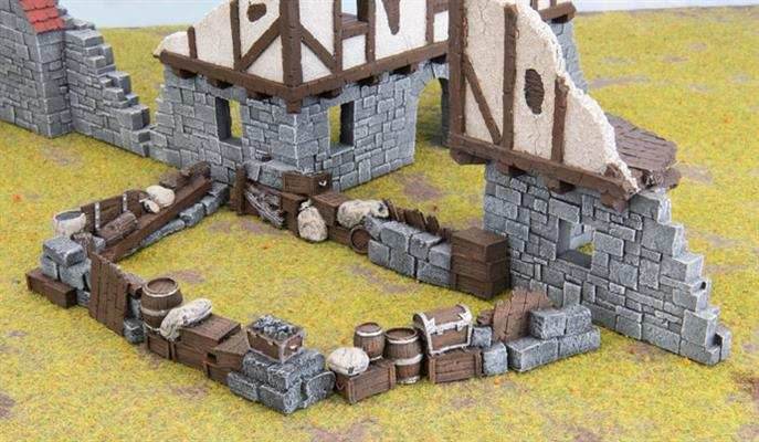 Battlefield in a Box: Wartorn Village - Barricades - 