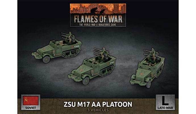 Flames of War: Soviet ZSU M17 Anti-Aircraft Platoon (Late War) - 