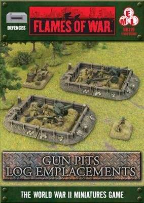 Flames of War: Log Emplacements - Gun Pit Markers - 