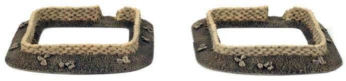 Flames of War: Sandbags - Gun Pit Markers - 