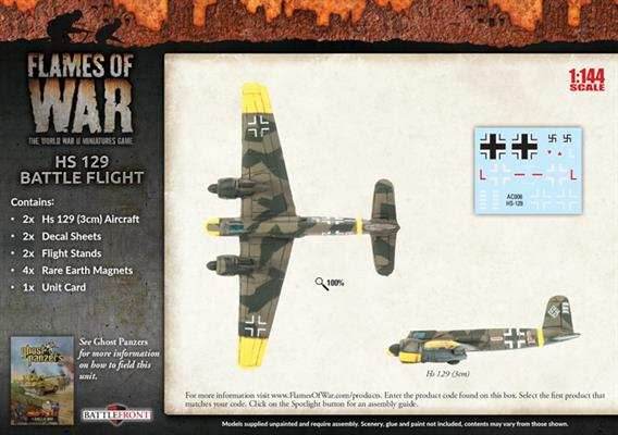 Flames of War: German HS 129 Battle Flight (Mid War) - 
