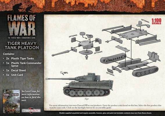Flames of War: German Tiger Heavy Tank Platoon (Mid War) - 