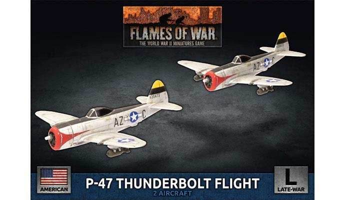 Flames of War: American P-47 Thunderbolt Fighter Flight (Late War) - 