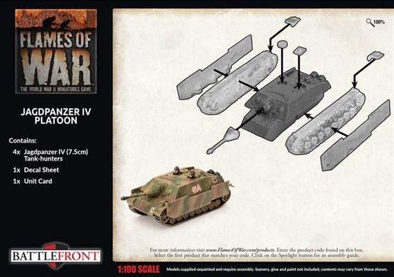 Flames of War: German Jagdpanzer IV Tank-Hunter Platoon (Late War) - 