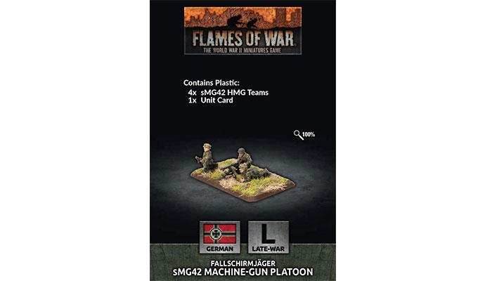 Flames of War: German Fallschirmjäger sMG42 Machine-Gun Platoon (Late War) - 
