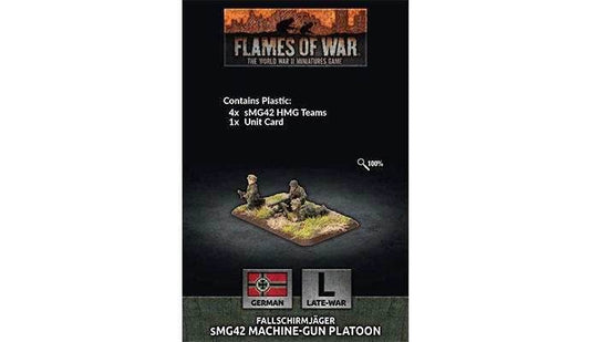 Flames of War: German Fallschirmjäger sMG42 Machine-Gun Platoon (Late War) - 