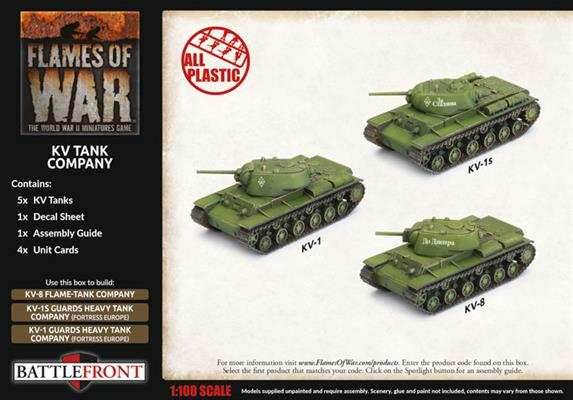 Flames of War: Soviet KV Tank Company (Late War) - 